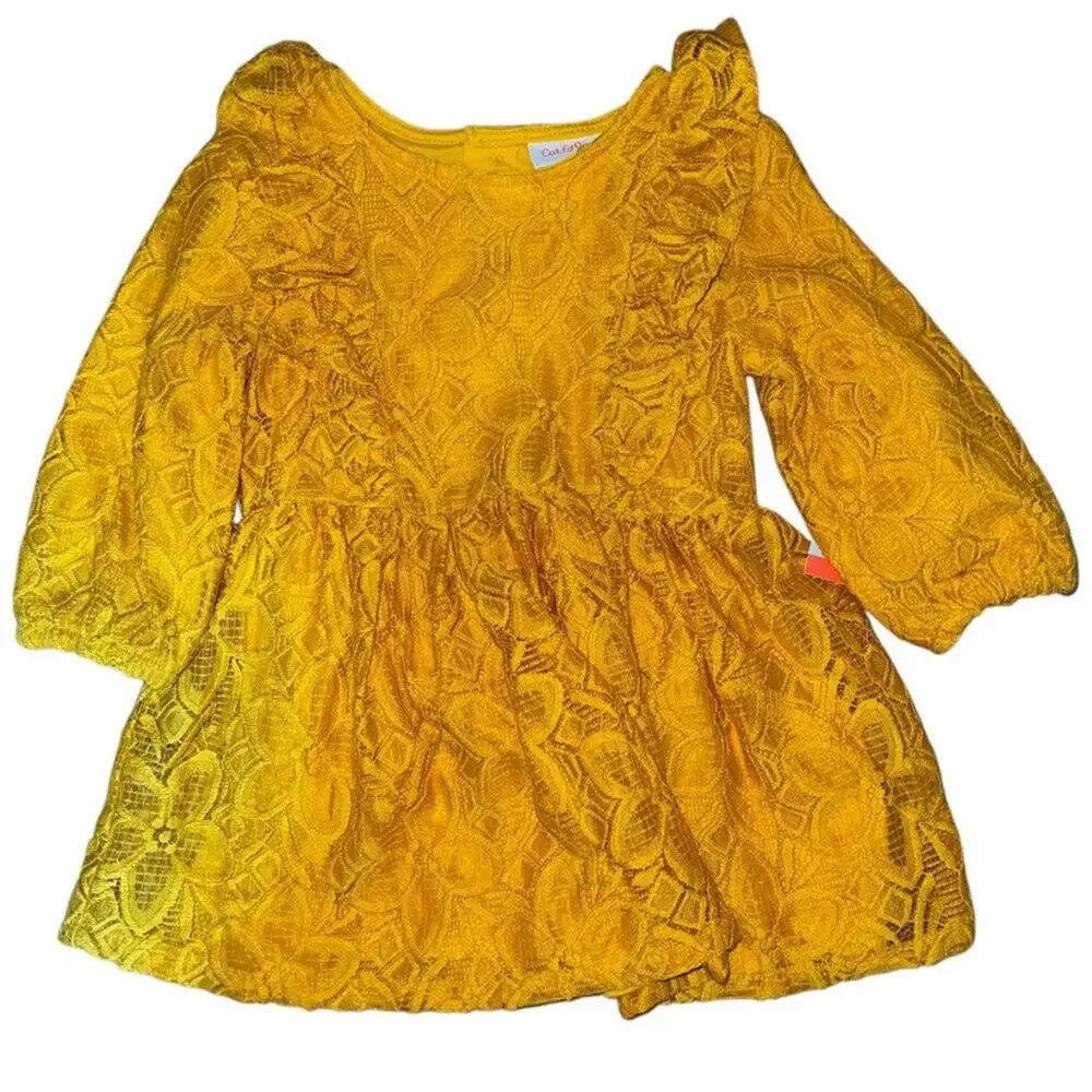 Cat & Jack Girls 18 Months Dress Floral Lace Casual Everyday Party Formal Autumn